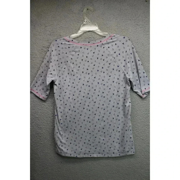 Cuddl Duds Women's Pajama Set-Size Small-Hearts-Cropped-Drawstring - Picture 6 of 10